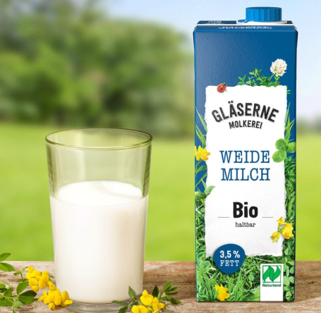 Gläserne Molkerei Bio Weidemilch 3,5% (12 x 1,00 Liter)