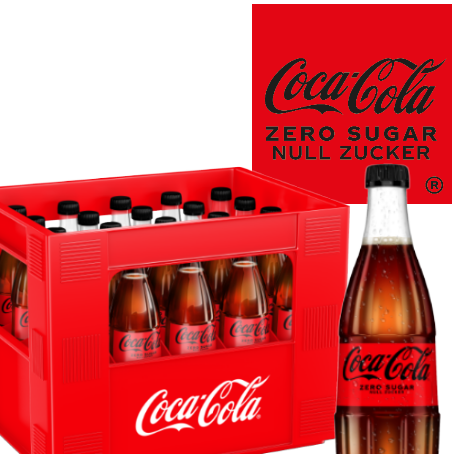 Coca Cola Zero (20/0,5 Ltr. Glas MEHRWEG)