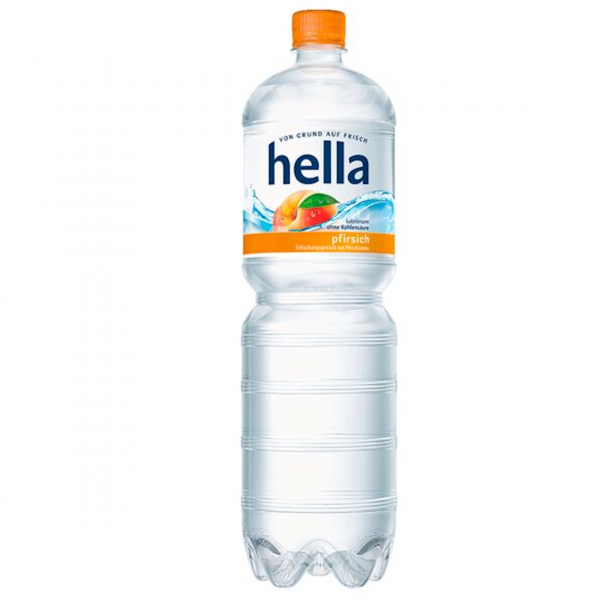 hella Near Water Pfirsich PET-Flaschen – fruchtig, leicht und nordisch frisch.