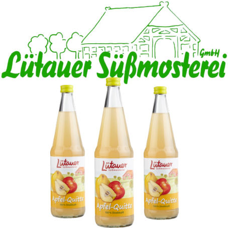 Lütauer Apfel-Quittensaft (6/0,7 Ltr. Glas MEHRWEG)