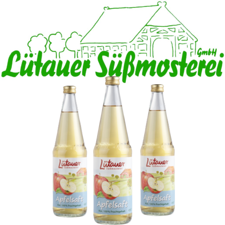 Lütauer Apfelsaft klar (6/0,7 Ltr. Glas MEHRWEG)