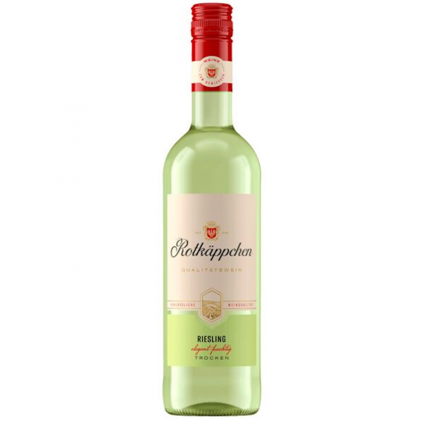 Rotkäppchen Riesling QbA Trocken, deutscher Weißwein, hellgolden