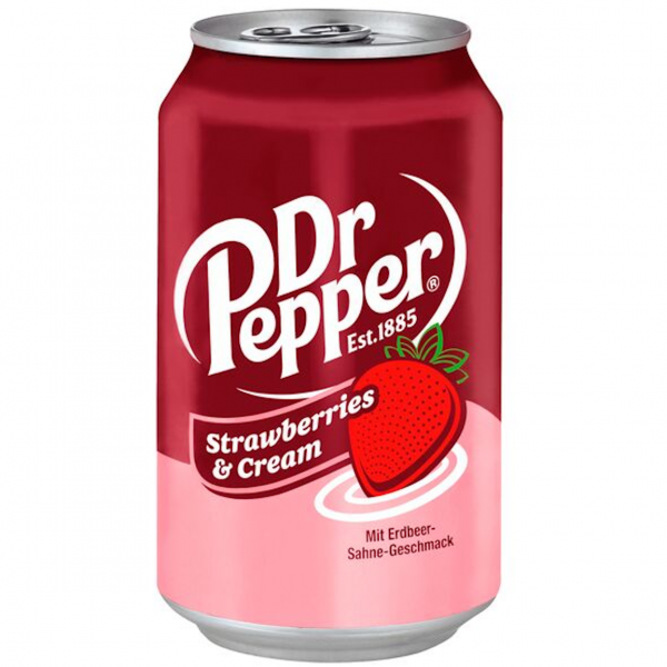 Dr Pepper Strawberries & Cream – cremig‑fruchtige Kult‑Cola 