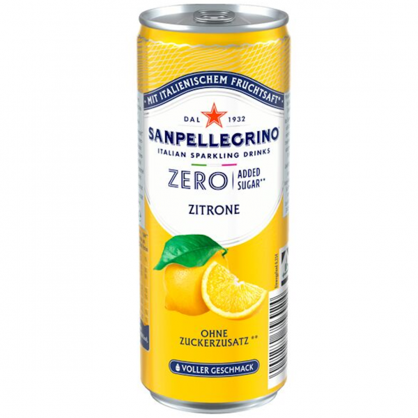 Sanpellegrino Lemon Zero (24/0,33 Ltr. Dose EINWEG)