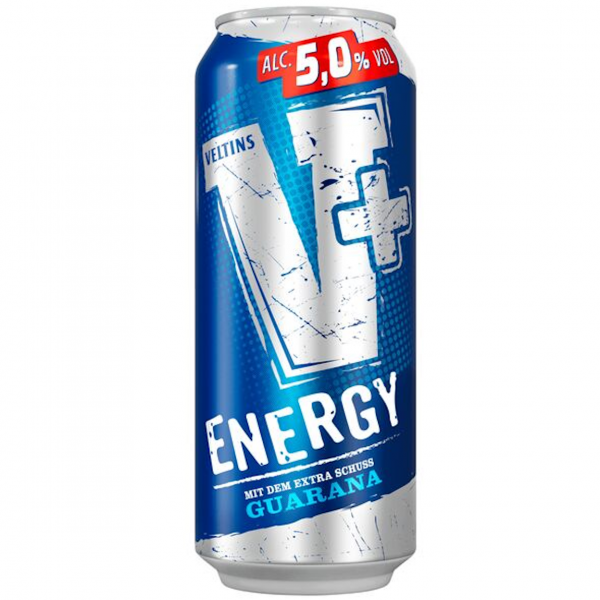 Veltins V+ Energy – süß‑säuerlicher Bier‑Energy‑Mix mit Guarana & Taurin. Lieferung in Hamburg & Umgebung.