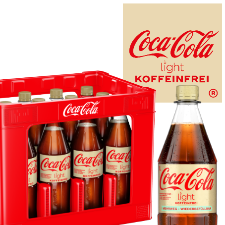 Coca Cola light coffeinfrei (12/1,0 Ltr. PET MEHRWEG)
