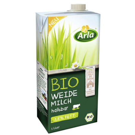 Arla Bio H-Weidenmilch 3,8 % Fett (12 x 1,00 Liter)