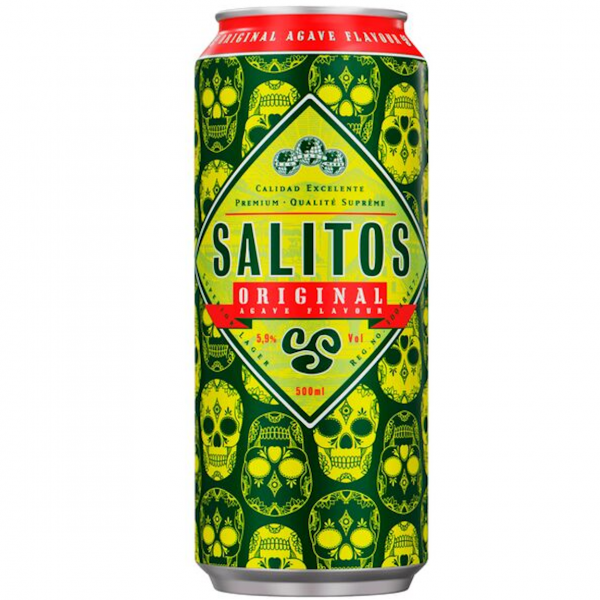 Salitos Original – spritziges Biermischgetränk mit Limette, Zitrone & Tequila‑Aroma. Perfekt eisgekühlt.