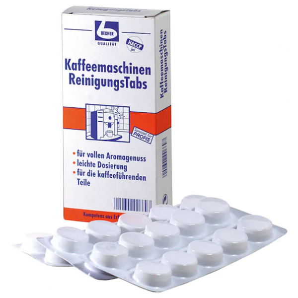 Dr. Becher Reinigungstabs – 30 kleine Aromaretter für saubere Kaffeemaschinen.